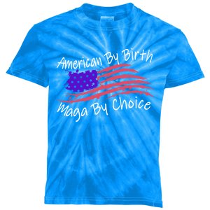 American By Birth Maga By Choice Pro Trump 2024 Us Flag Cute Gift Kids Tie-Dye T-Shirt