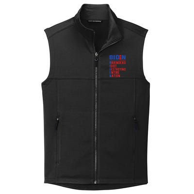 Anti Biden Braindead Idiot Destroying Entire Nation Collective Smooth Fleece Vest