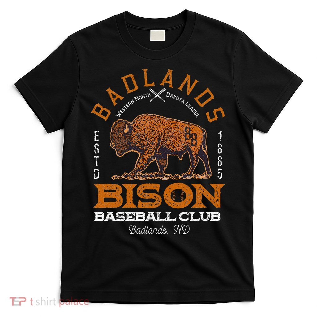 American Bison Baseball Retro Minor League Baseball Team T-Shirt