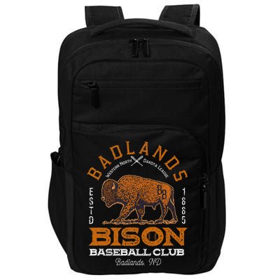 American Bison Baseball Retro Minor League Baseball Team Impact Tech Backpack