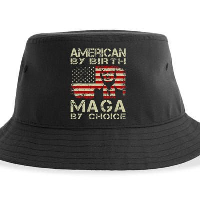 American By Birth Maga By Choice Pro Trump 2024 Us Flag Sustainable Bucket Hat