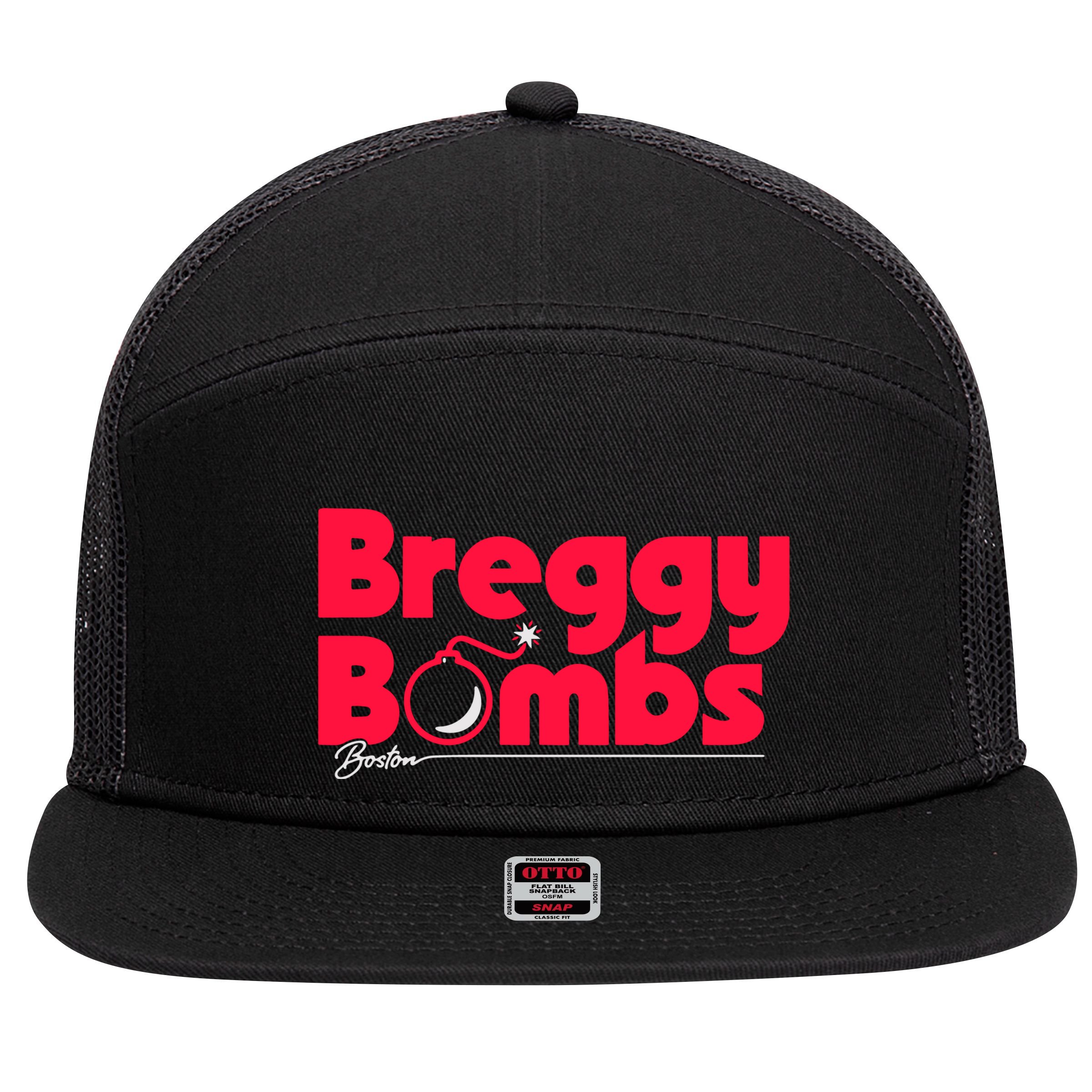 Alex Bregman Boston Baseball Breggy Bombs 7 Panel Mesh Trucker Snapback Hat