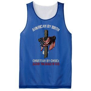 American By Birth Christian By Choice Dad By The Grace Mesh Reversible Basketball Jersey Tank