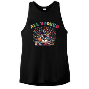 All Booked Book Lovers Reading Books Ladies PosiCharge Tri-Blend Wicking Tank