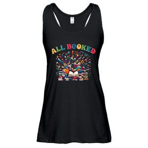 All Booked Book Lovers Reading Books Ladies Essential Flowy Tank