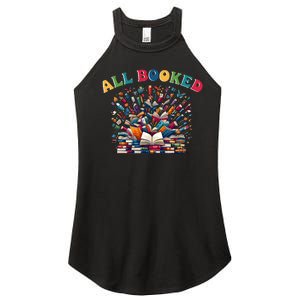 All Booked Book Lovers Reading Books Women's Perfect Tri Rocker Tank