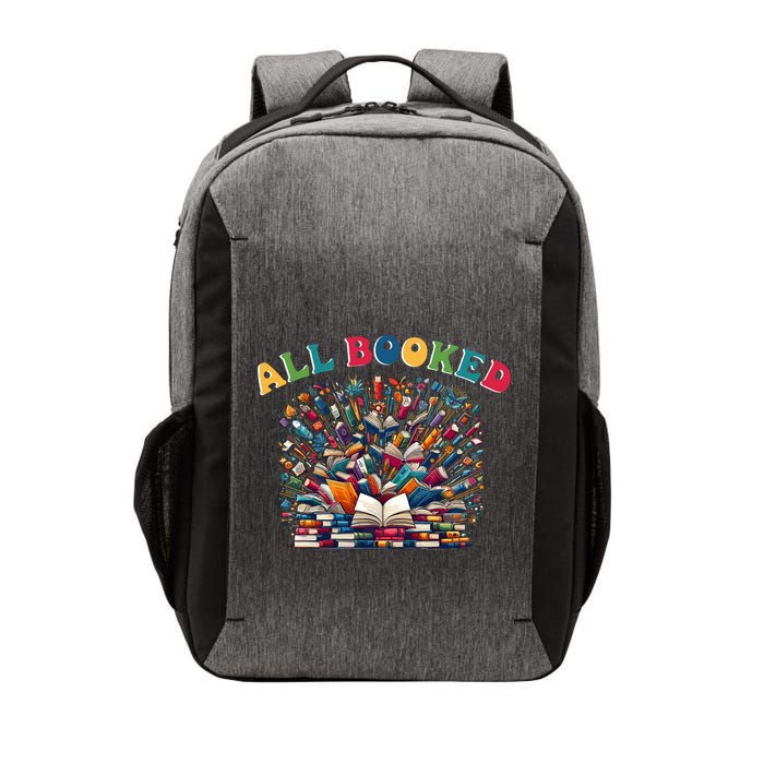 All Booked Book Lovers Reading Books Vector Backpack