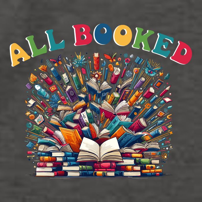 All Booked Book Lovers Reading Books Vector Backpack