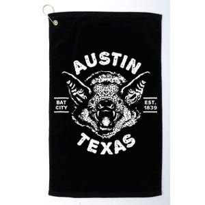 Austin Bat Bat City Texas Tx Est Established 1839 Design Platinum Collection Golf Towel