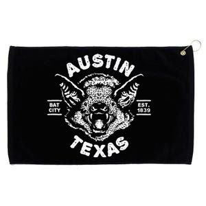 Austin Bat Bat City Texas Tx Est Established 1839 Design Grommeted Golf Towel