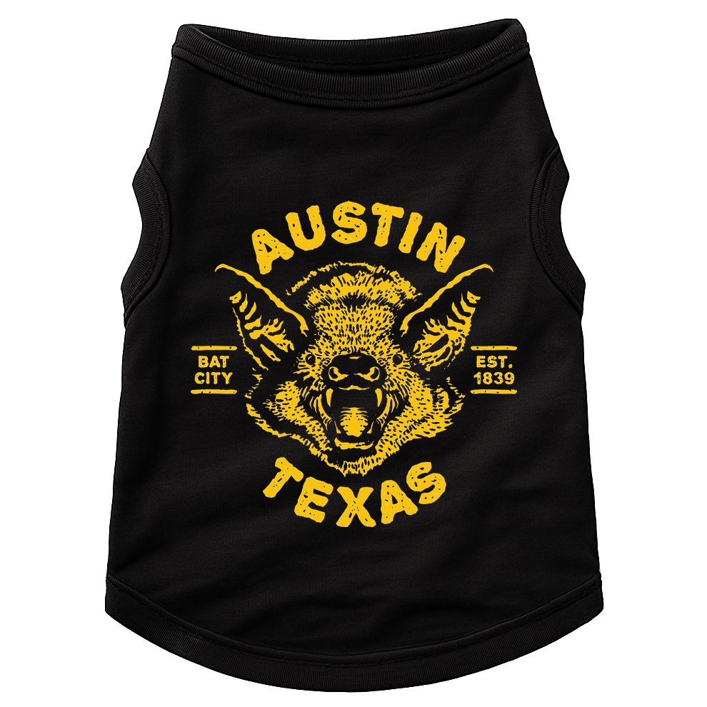 Austin Bat Bat City Texas Tx Est Established 1839 Design Doggie Tank