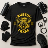 Austin Bat Bat City Texas Tx Est Established 1839 Design Cooling Performance Crew T-Shirt