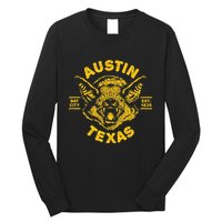 Austin Bat Bat City Texas Tx Est Established 1839 Design Long Sleeve Shirt
