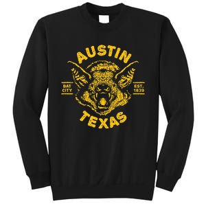 Austin Bat Bat City Texas Tx Est Established 1839 Design Sweatshirt