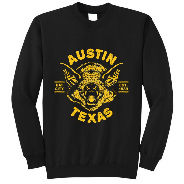 Austin Bat Bat City Texas Tx Est Established 1839 Design Sweatshirt