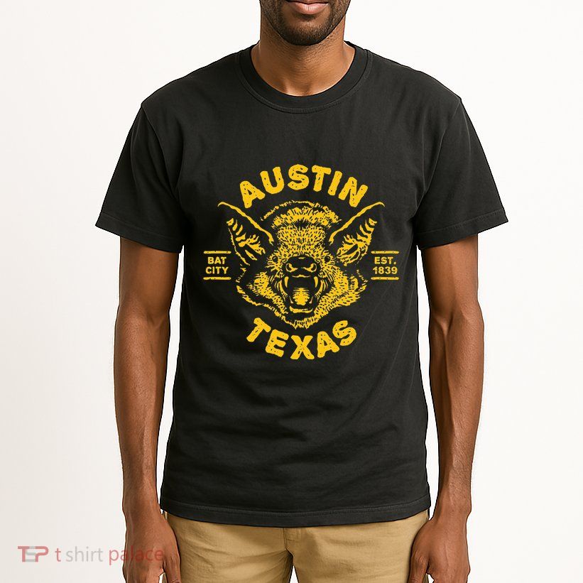 Austin Bat Bat City Texas Tx Est Established 1839 Design Tall T-Shirt