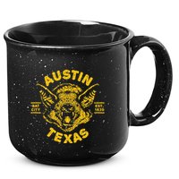 Austin Bat Bat City Texas Tx Est Established 1839 Design 15oz Campfire Ceramic Mug