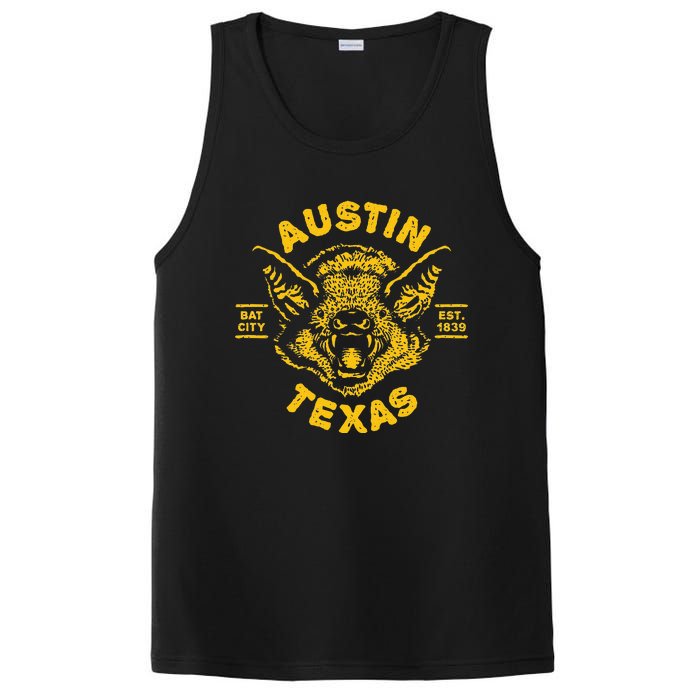 Austin Bat Bat City Texas Tx Est Established 1839 Design PosiCharge Competitor Tank