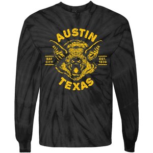 Austin Bat Bat City Texas Tx Est Established 1839 Design Tie-Dye Long Sleeve Shirt