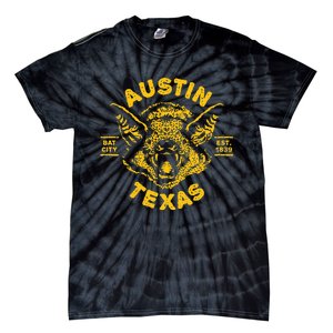 Austin Bat Bat City Texas Tx Est Established 1839 Design Tie-Dye T-Shirt