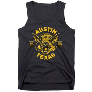 Austin Bat Bat City Texas Tx Est Established 1839 Design Tank Top