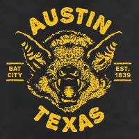 Austin Bat Bat City Texas Tx Est Established 1839 Design Golf Towel