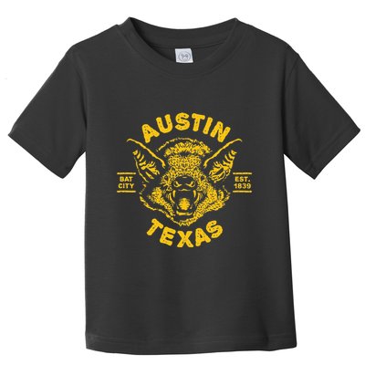 Austin Bat Bat City Texas Tx Est Established 1839 Design Toddler T-Shirt
