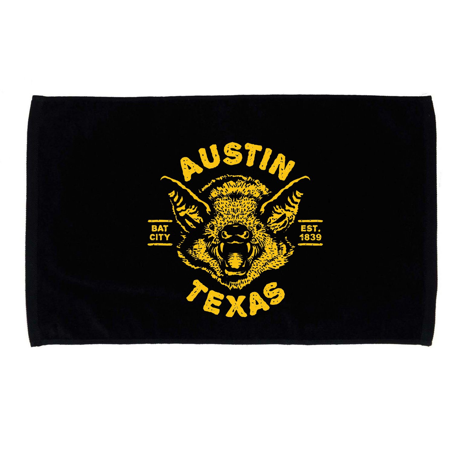 Austin Bat Bat City Texas Tx Est Established 1839 Design Microfiber Hand Towel