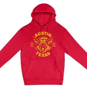 Austin Bat Bat City Texas Tx Est Established 1839 Design Premium Pullover Hoodie