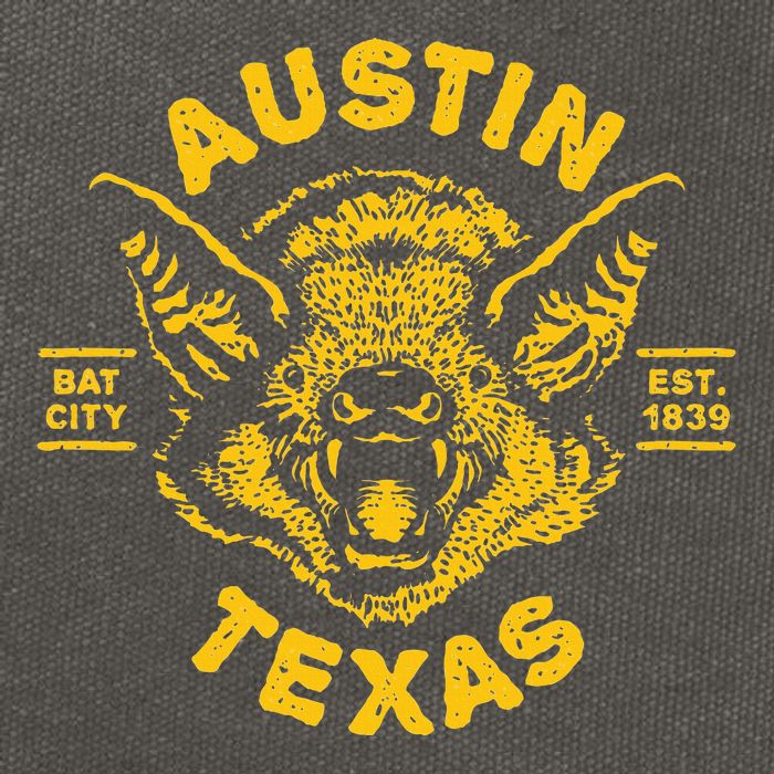 Austin Bat Bat City Texas Tx Est Established 1839 Design Cotton Canvas Backpack