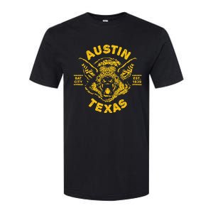 Austin Bat Bat City Texas Tx Est Established 1839 Design Softstyle CVC T-Shirt