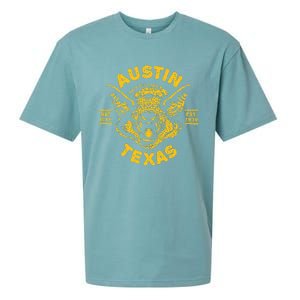 Austin Bat Bat City Texas Tx Est Established 1839 Design Sueded Cloud Jersey T-Shirt