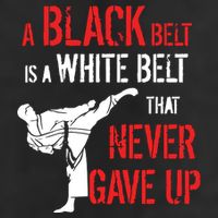 A Black Belt Is A White Belt That Never Gave Up Karate Gift Adult Drive Performance Visor