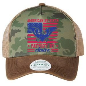 American By Birth Patriot By Choice Legacy Tie Dye Trucker Hat