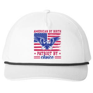 American By Birth Patriot By Choice Snapback Five-Panel Rope Hat