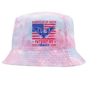 American By Birth Patriot By Choice Tie-Dyed Bucket Hat