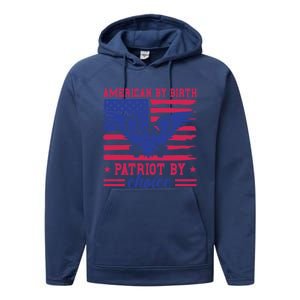 American By Birth Patriot By Choice Performance Fleece Hoodie