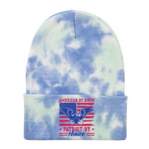 American By Birth Patriot By Choice Tie Dye 12in Knit Beanie