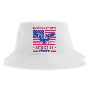 American By Birth Patriot By Choice Sustainable Bucket Hat