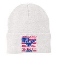 American By Birth Patriot By Choice Knit Cap Winter Beanie