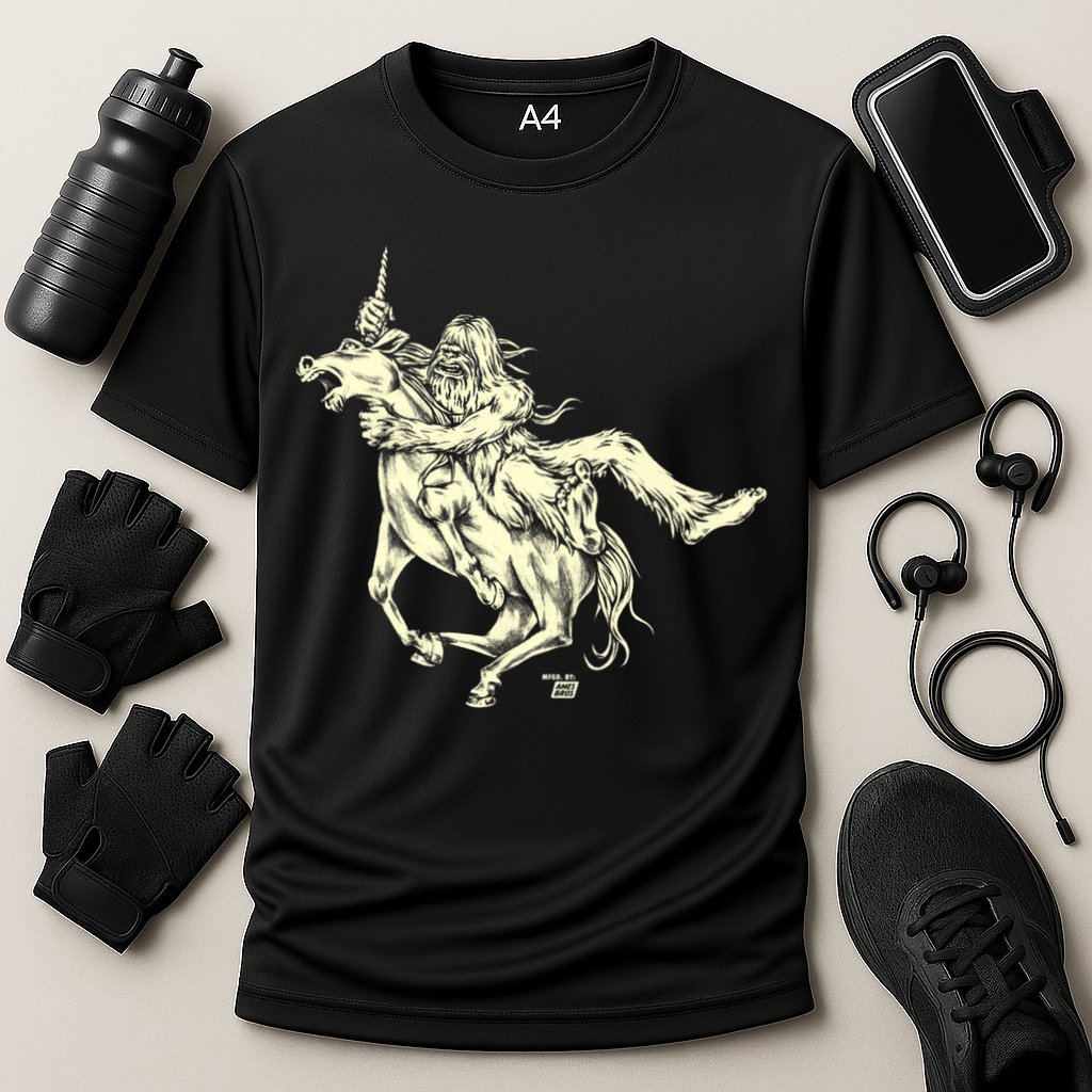 Ames Bros Bigfoot Vs Unicorn Performance Shirt