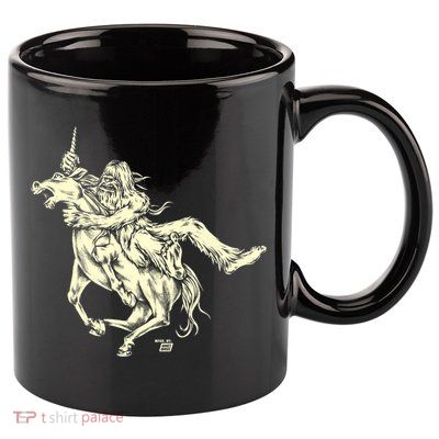 Ames Bros Bigfoot Vs Unicorn 11oz C Handle Ceramic Mug