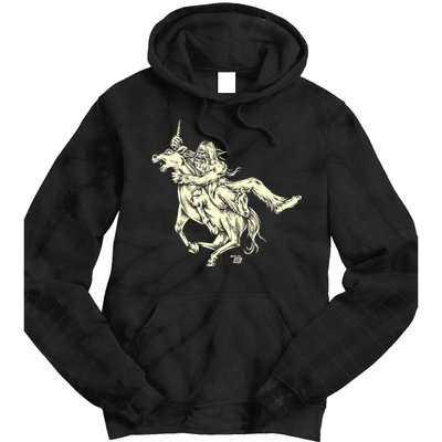 Ames Bros Bigfoot Vs Unicorn Tie Dye Hoodie
