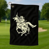 Ames Bros Bigfoot Vs Unicorn Golf Towel