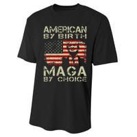 American By Birth Maga By Choice Pro Trump 2024 Us Flag Performance Sprint T-Shirt