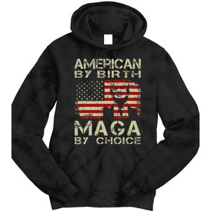 American By Birth Maga By Choice Pro Trump 2024 Us Flag Tie Dye Hoodie