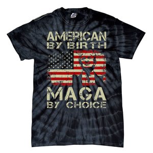 American By Birth Maga By Choice Pro Trump 2024 Us Flag Tie-Dye T-Shirt