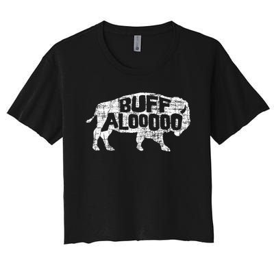 American Bison Buffalo Lover Wildlife Outdoor National Park Women's Crop Top Tee