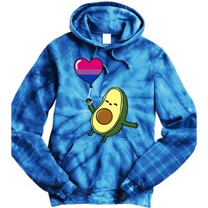 Avocado Balloon Bisexual Pride Flag Gift Tie Dye Hoodie