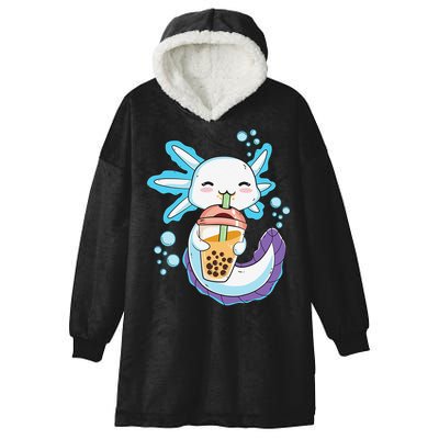 Axolotl Boba Bubble Tea Kawaii Anime Japanese  Teen   Hooded Wearable Blanket